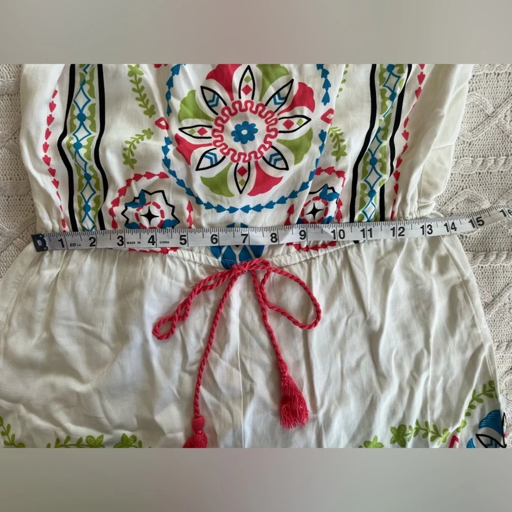 Flying Tomato White Vibrant Rayon Romper Women’s Size Medium - Picture 13 of 13